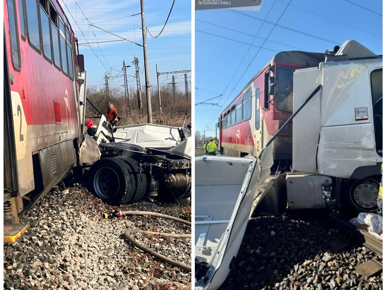 Tragická zrážka vlaku s kamiónom v Nových Zámkoch: Jeden mŕtvy, viaceré zranenia
