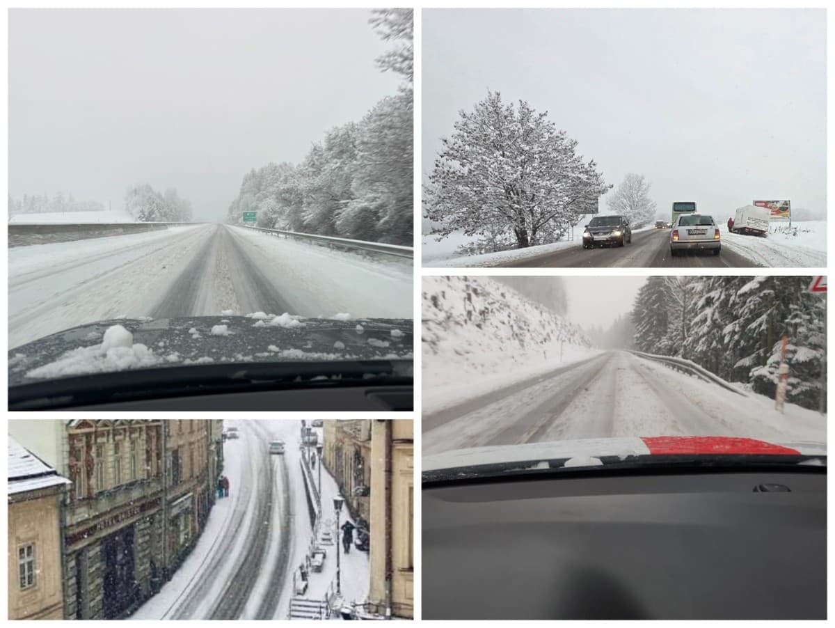 Snehová kalamita paralyzovala Slovensko: Vodiči hlásia nehody