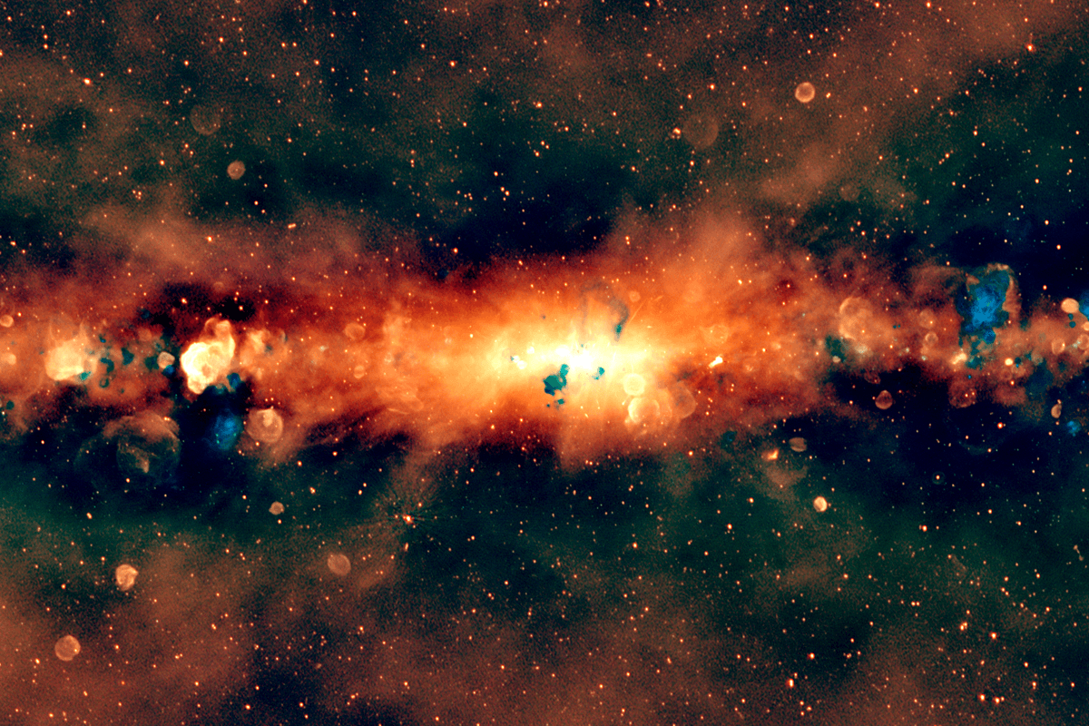 Nový rádiový portrét Mliečnej cesty odhaľuje galaxiu v detailoch