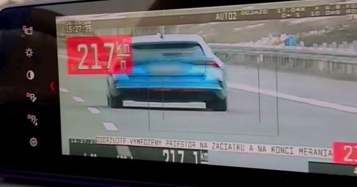 Vodič na diaľnici D1 prekročil rýchlosť o 87 km/h, zaplatil 800 eur