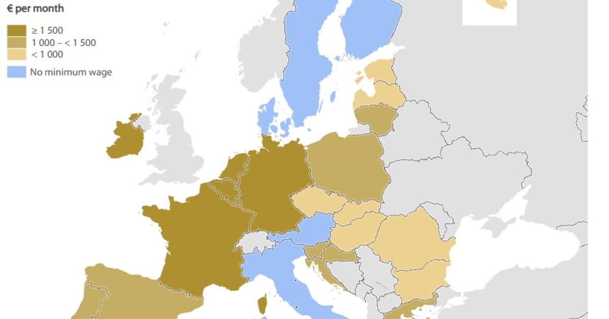 Slovensko v rebríčku minimálnych miezd v EÚ v roku 2026