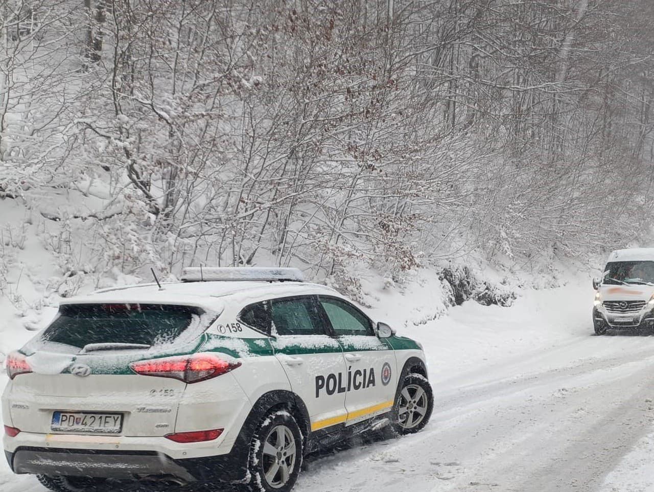Sneženie paralyzuje dopravu v Trenčianskom kraji