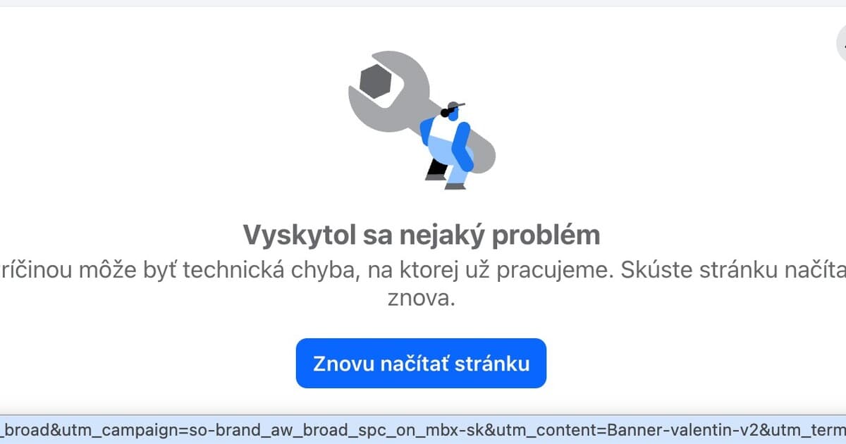 Na Slovensku hlásia výpadok Facebooku a Messengera