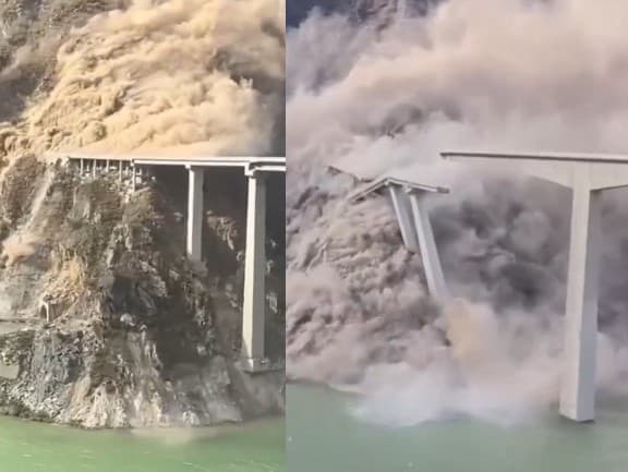 Desivý pád mosta v Číne: Hongqi most sa zrútil len po pár mesiacoch