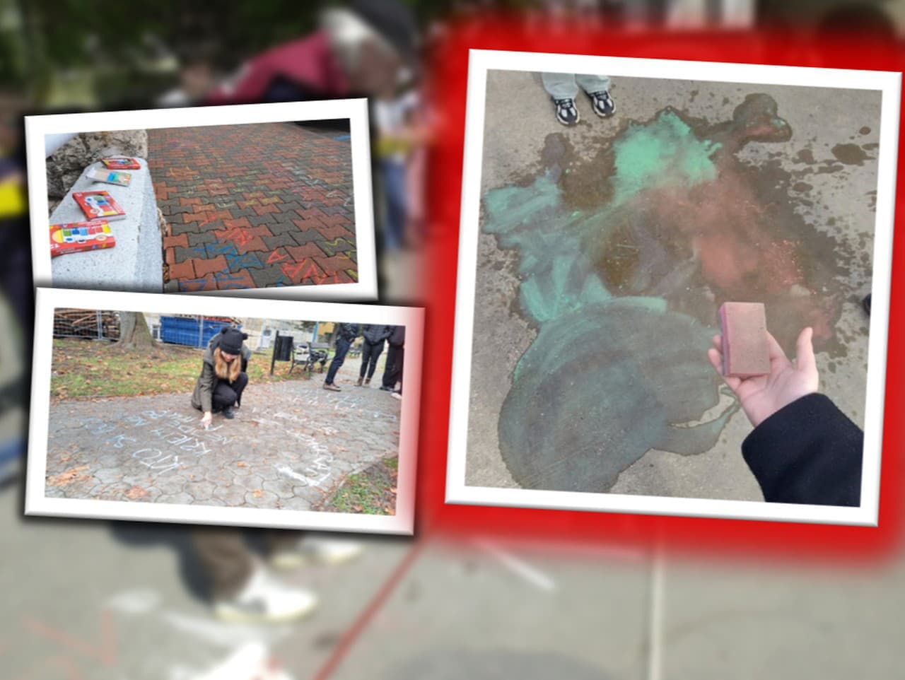 Kriedová revolúcia v Ružomberku: Študenti museli umývať nápisy