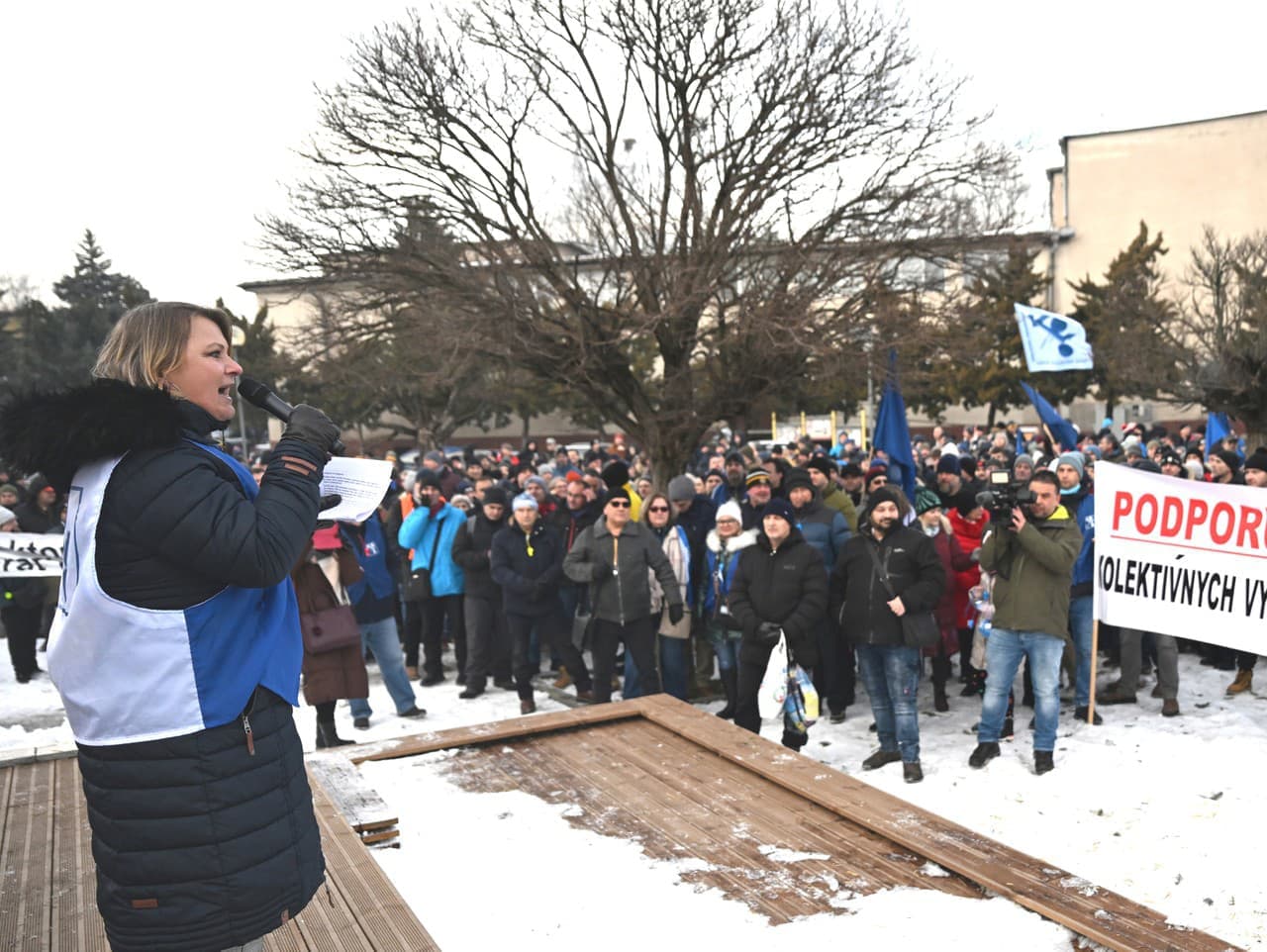 Zamestnanci U. S. Steel Košice vyjadrili podporu odborom v proteste