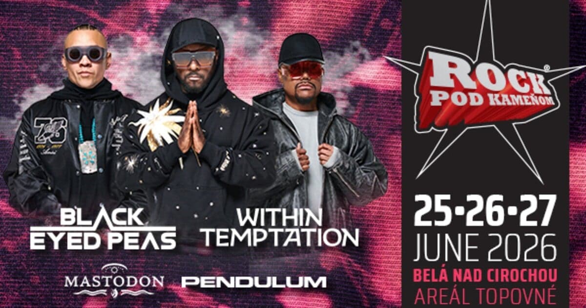 Black Eyed Peas sa predstavia na festivale Rock pod Kameňom 2026