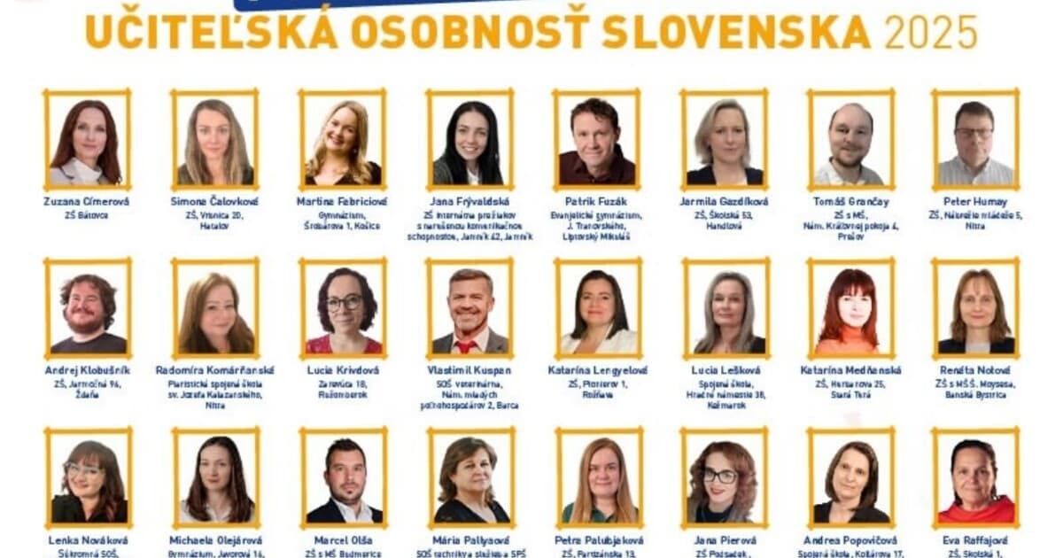 Učiteľská osobnosť Slovenska: 32 inšpiratívnych pedagógov v boji o prestížne ocenenie