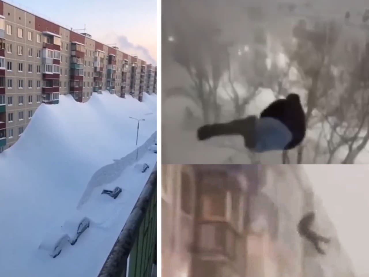 Kamčatka zasypaná snehom: Stav núdze a skákanie z okien