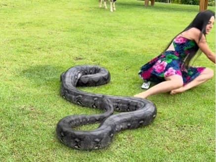 Brazílska influencerka zažila dramatický moment s hadom
