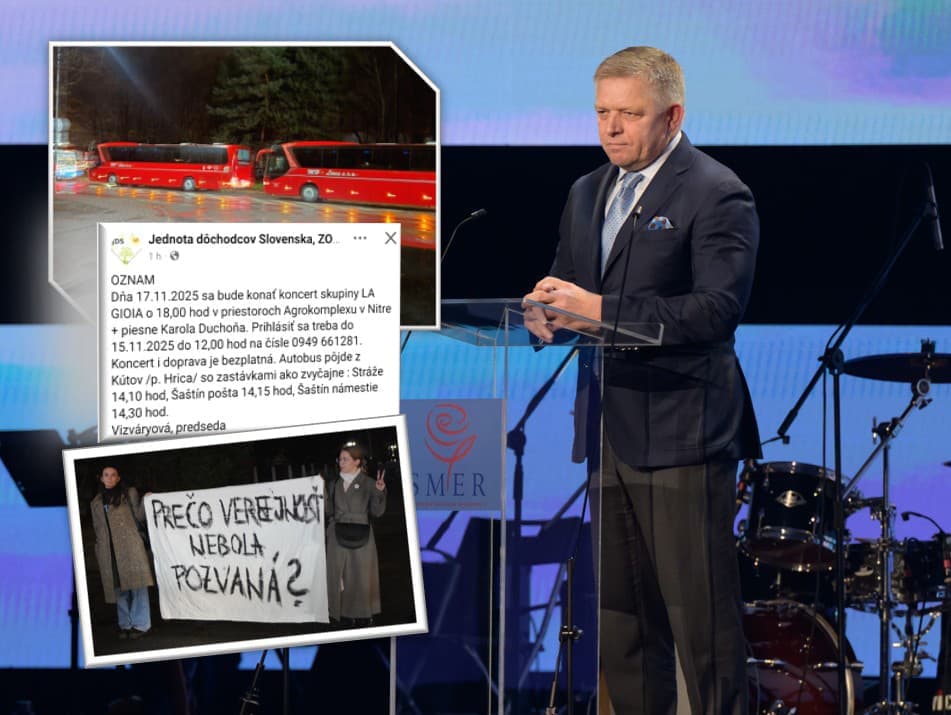 Desiatky autobusov na Ficovej akcii: Pozvaní, ale aj nepozvaní