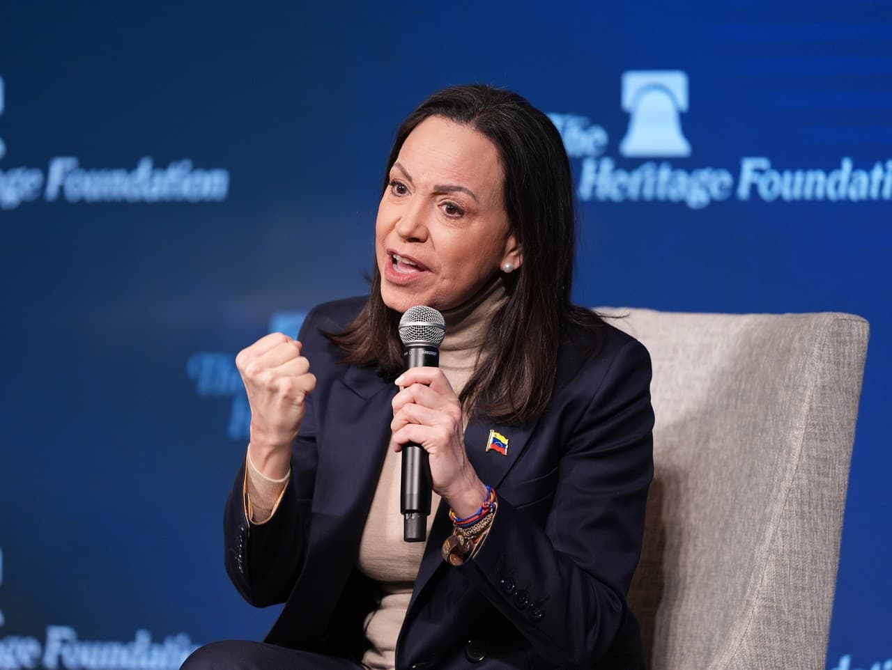 Venezuelská líderka o prechode k demokracii s podporou Trumpa