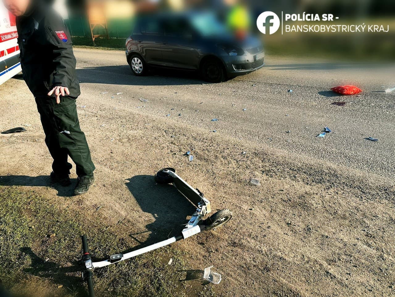 Dopravná nehoda vo Včelinciach: Na kolobežke sa zranila 28-ročná žena