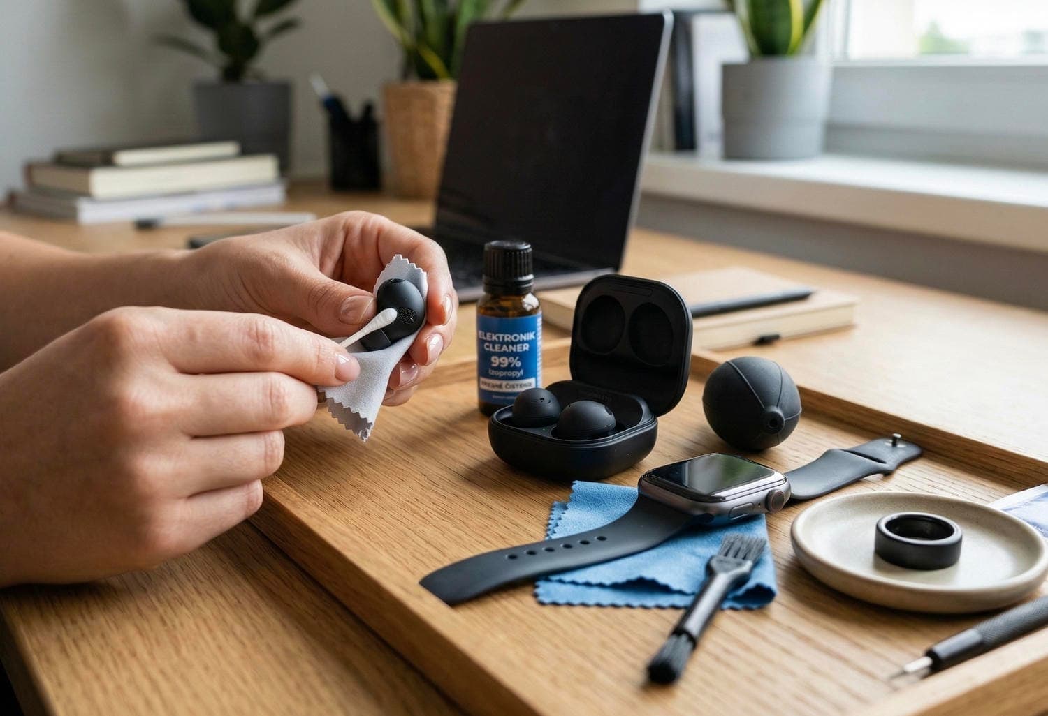 Hygiena nositeľných zariadení: Ako čistiť slúchadlá a hodinky?