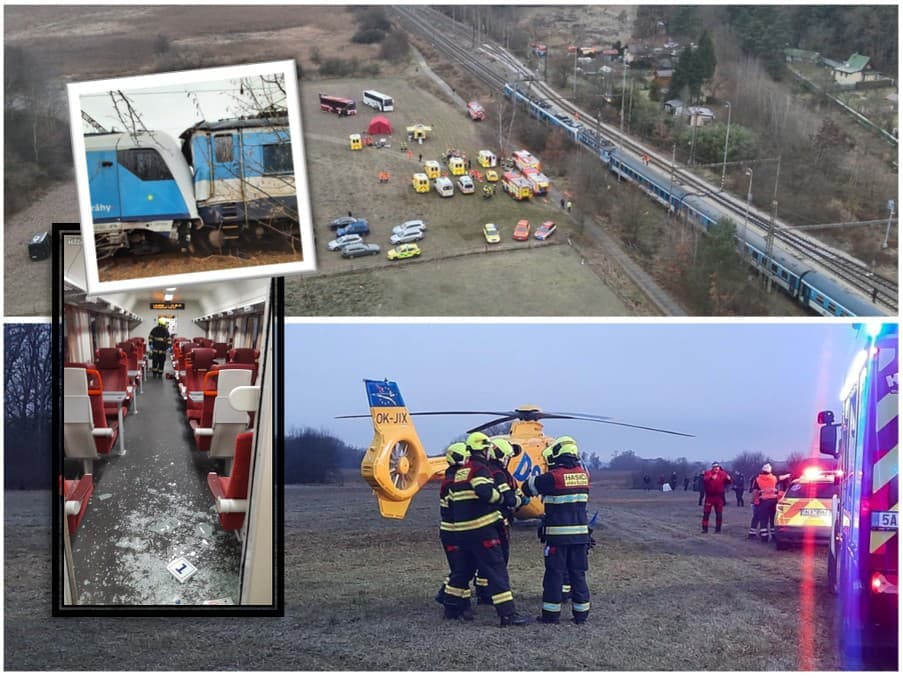 Tragédia na železnici: Vyše 40 zranených pri čelnej zrážke vlakov v Česku