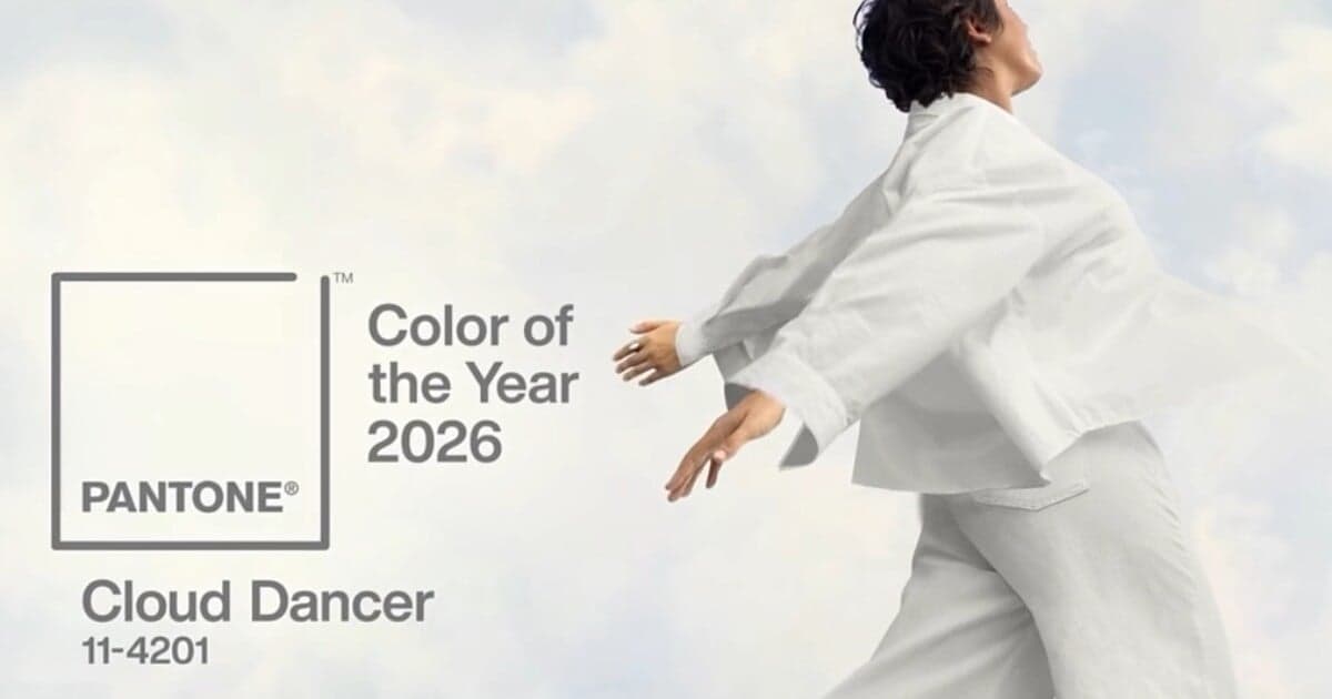 Farba roka 2026: Jemná biela Cloud Dancer od Pantone
