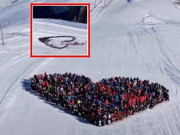 Lyžiari vytvorili srdce na počesť obetiam tragédie v Crans-Montana