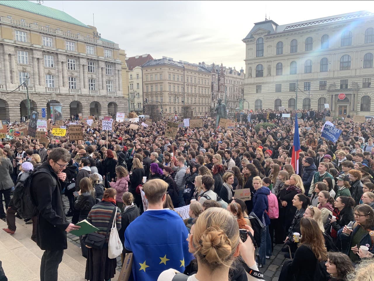 Protest študentov v Prahe: Boj proti obsadeniu rezortu životného prostredia