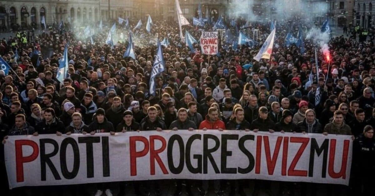 Falošná AI fotka a skutočný protest proti progresivizmu v Košiciach