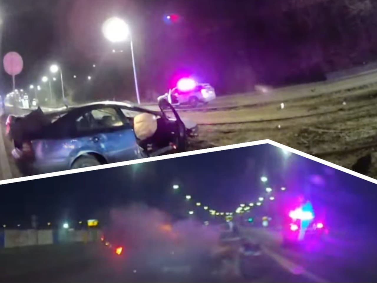 Nočný útek v Bratislave: Policajné prenasledovanie skončilo haváriou