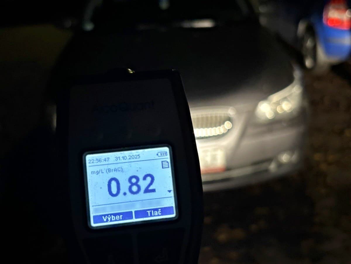 Mladý vodič v Martine jazdil opitý a v protismere