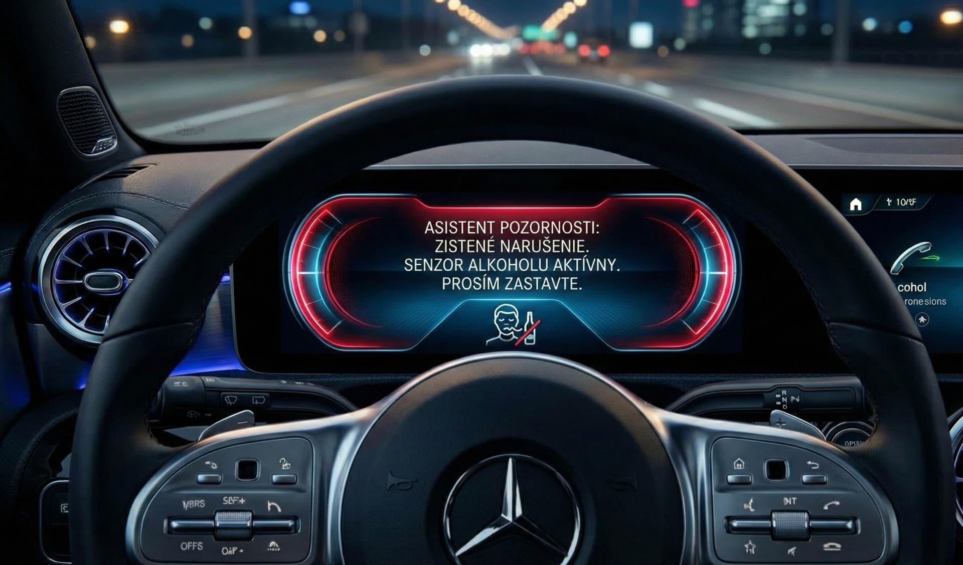 Nové autá s pasívnym senzorom na detekciu alkoholu a únavy