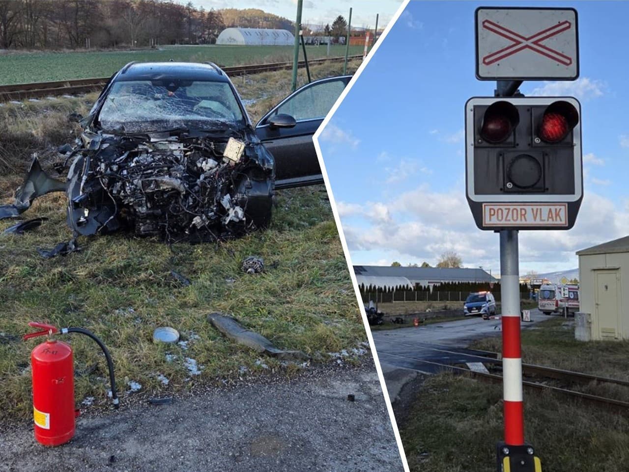 Zrážka vlaku s autom v Bánovciach: Vodič vyviazol s ľahkými zraneniami