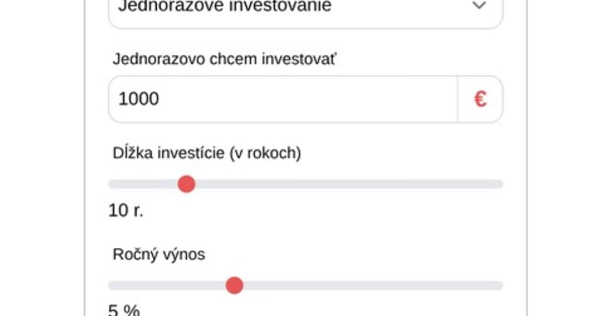 Nová investičná kalkulačka: Zistite, koľko môžete zarobiť
