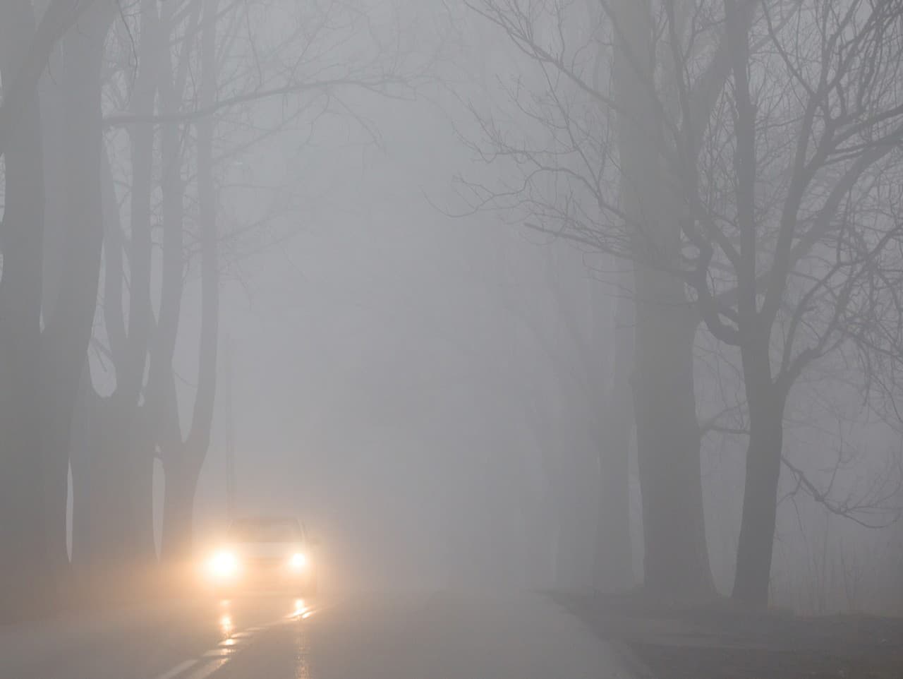 Hustá hmla ohrozuje dopravu na Slovensku, meteorológovia varujú
