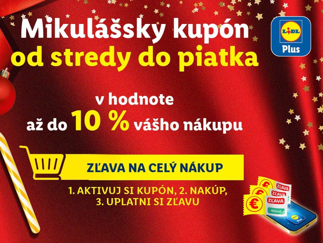 Mikulášske prekvapenie: Lidl Plus prináša zľavy až do 10 %