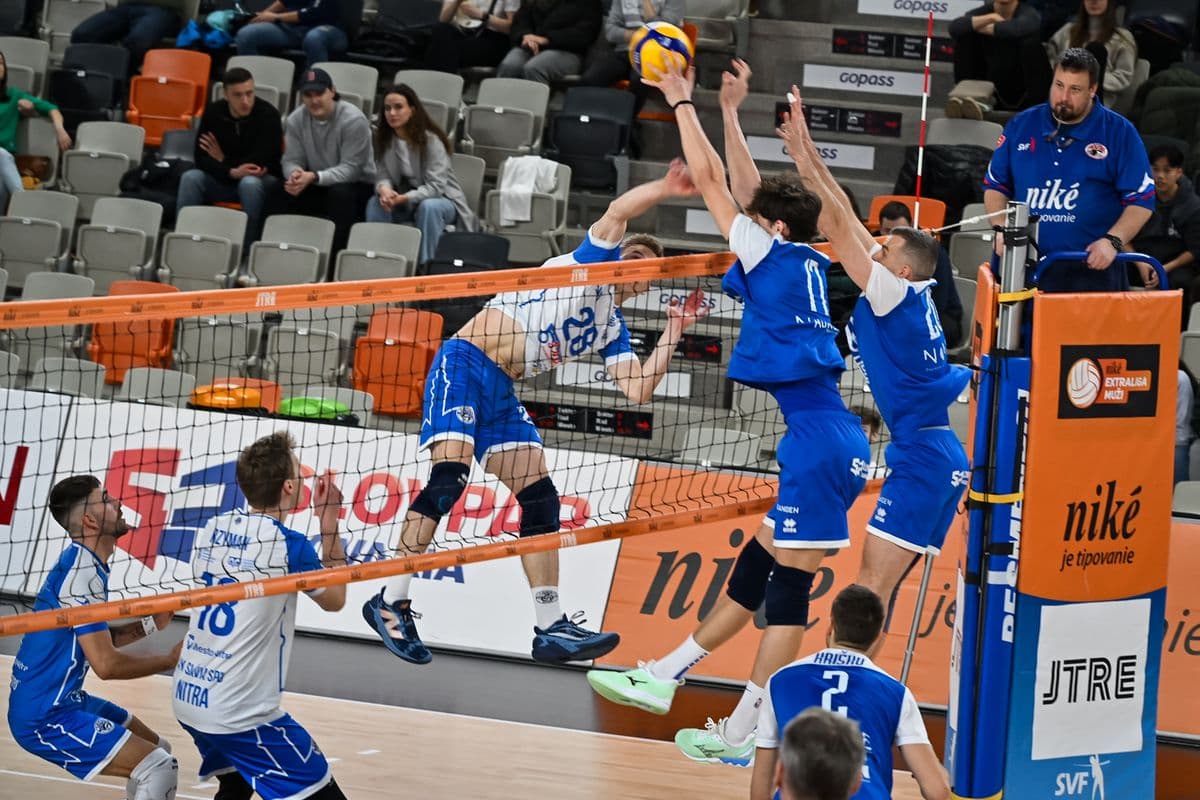 Päťsetová dráma v Niké extralige: Nitra zdolala Slovan