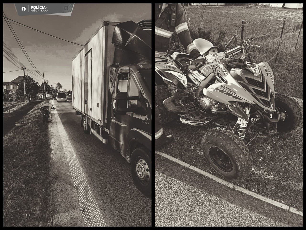 Dopravná nehoda v Trebišove: Vodič štvorkolky utrpel zranenia