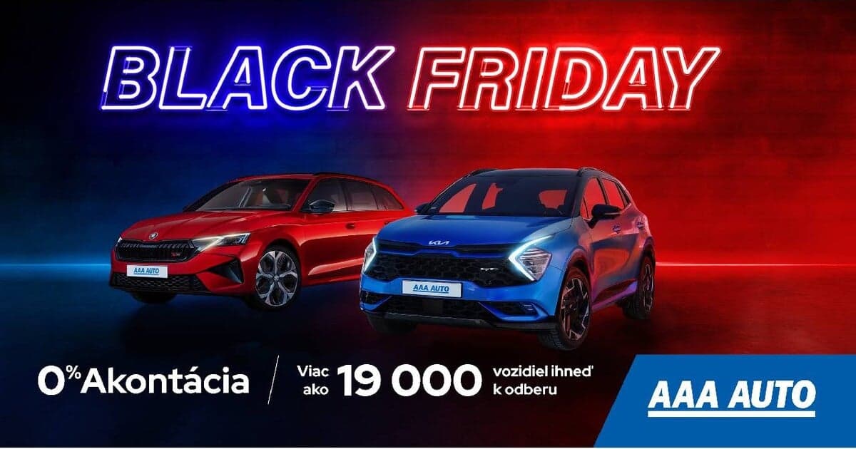AAA AUTO zlacňuje 1 400 áut počas Black Friday