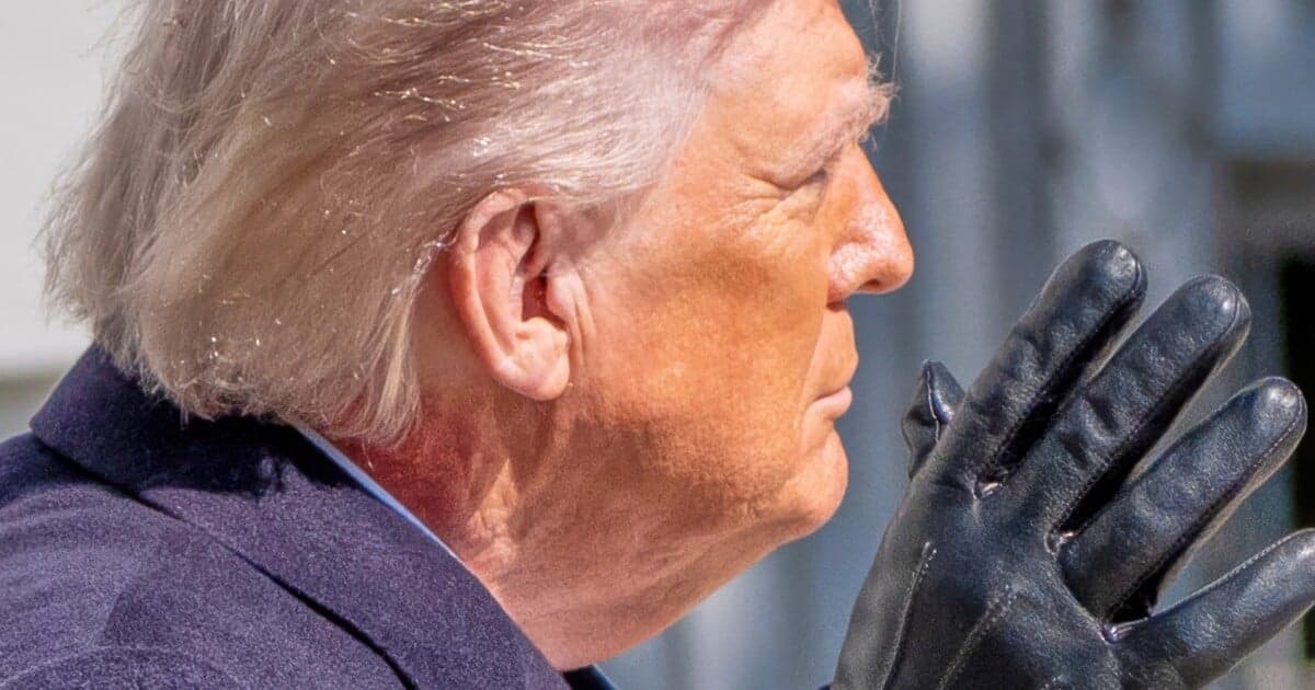 Biely dom objasňuje červený fľak na krku Donalda Trumpa