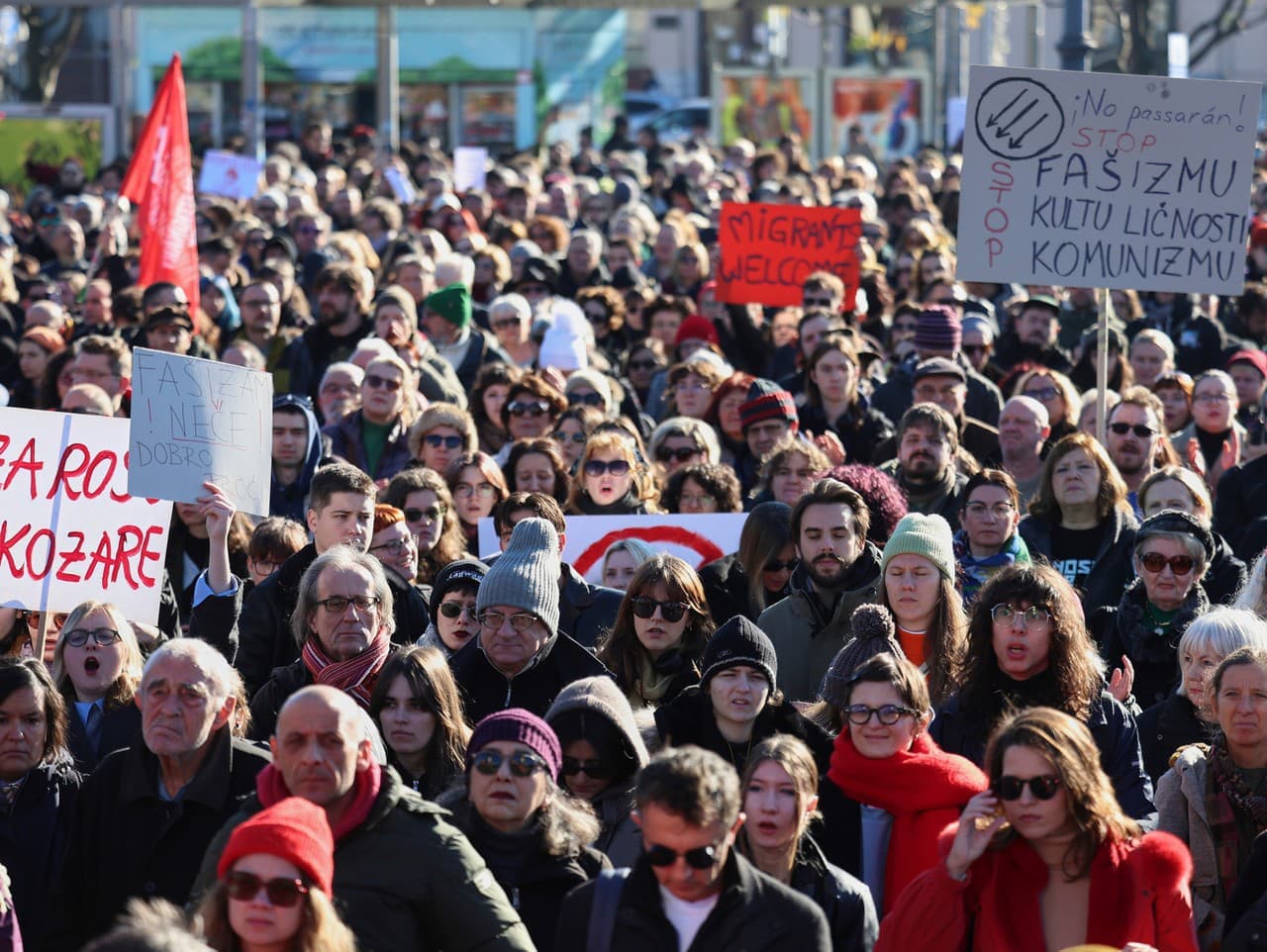 Protesty v Chorvátsku proti pravicovému extrémizmu