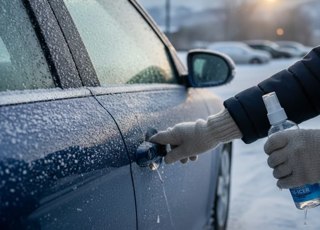 Ako bezpečne otvoriť zamrznuté dvere na aute bez poškodenia