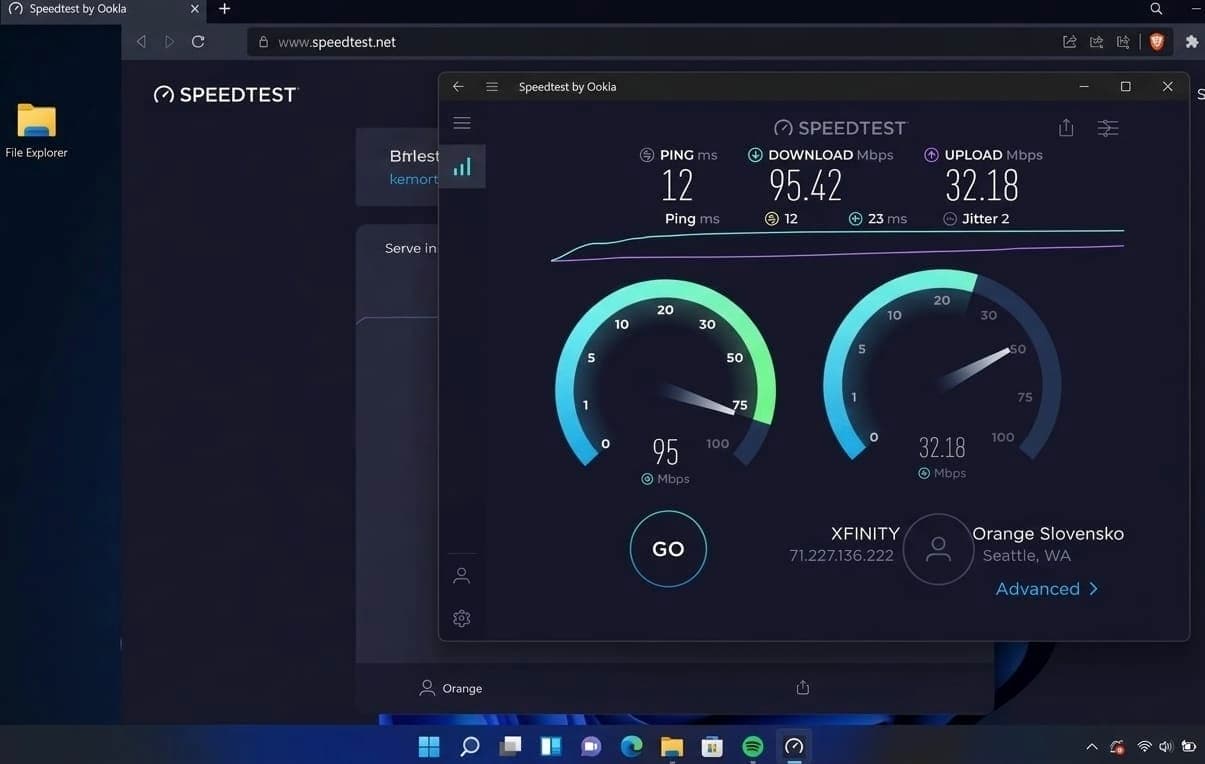 Windows 11 a test rýchlosti: lenivý odkaz na Bing