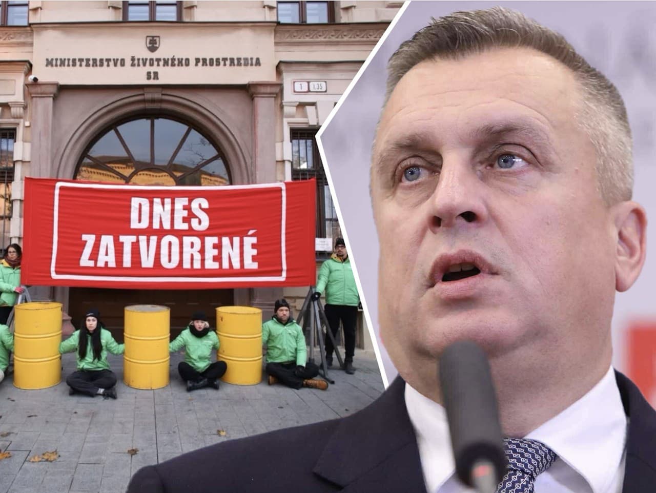 Danko žiada zásah: Aktivisti zablokovali ministerstvo životného prostredia