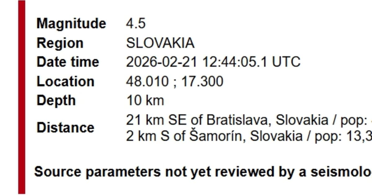 Zemetrasenie so silou 4,3 zasiahlo Šamorín, obyvatelia v panike