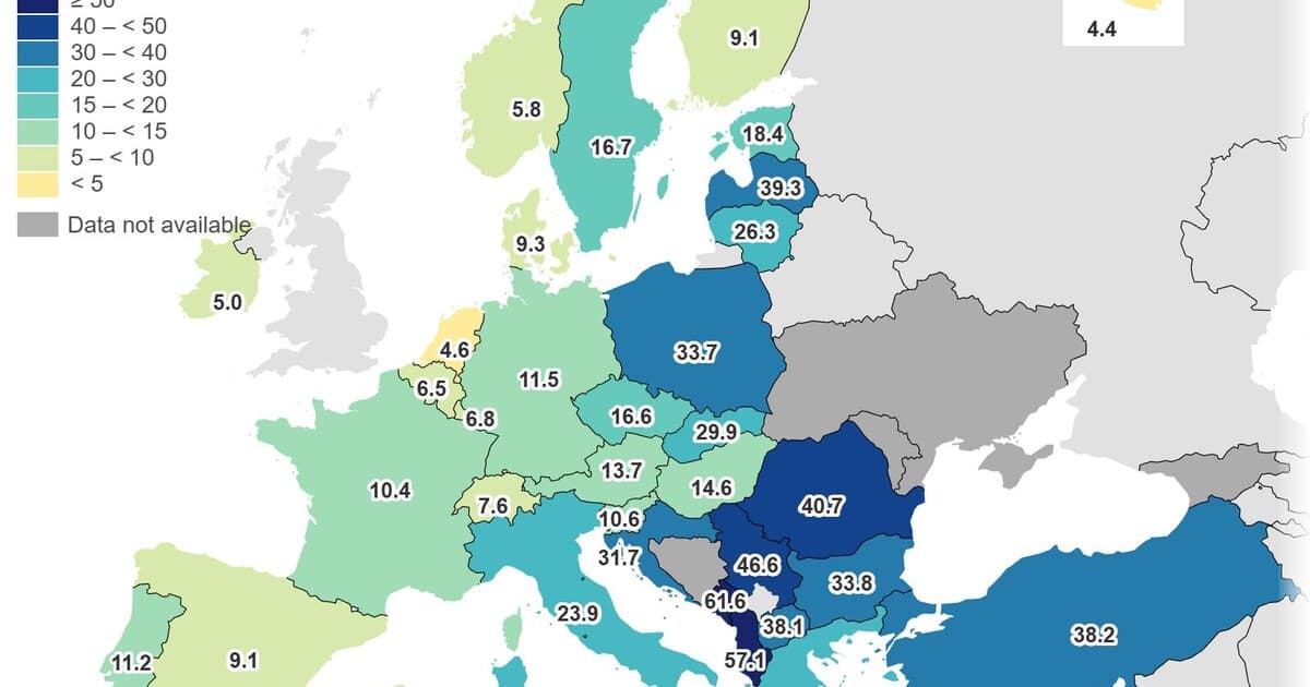 Slovensko: Takmer tretina obyvateľov žije v preplnených domácnostiach